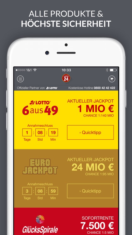 Lotto und EuroJackpot App