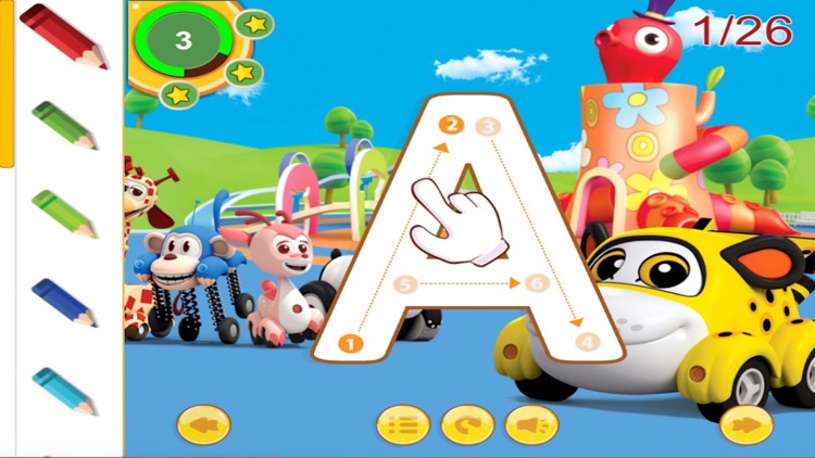 ABC Alphabet tracing game for 2 year old baby