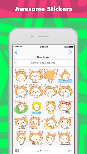 Kawaii The Cute Dog stickers by Dennis Wu(圖2)-速報App