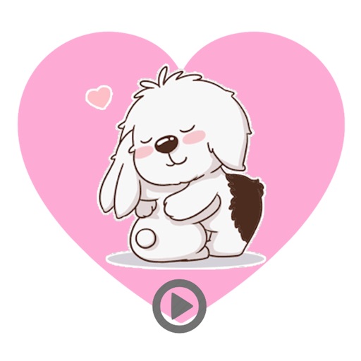 Valentine Puppy - animated stickers pack icon