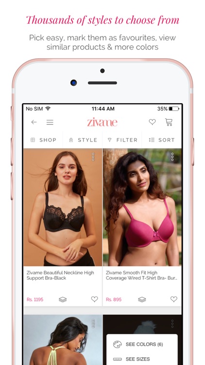 Zivame - Shop Lingerie, Activewear, Apparel Online