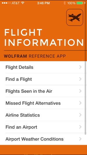 Wolfram Flight Information Reference App(圖1)-速報App