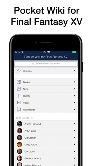 Pocket Wiki For Final Fantasy Xv On The App Store