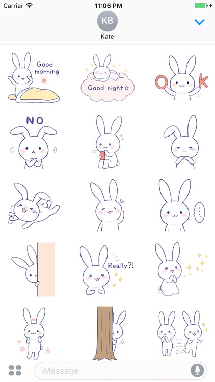 Zinnia The Lovely Rabbit English Stickers