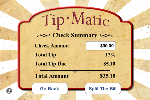TipMatic Tip Calculator screenshot 2