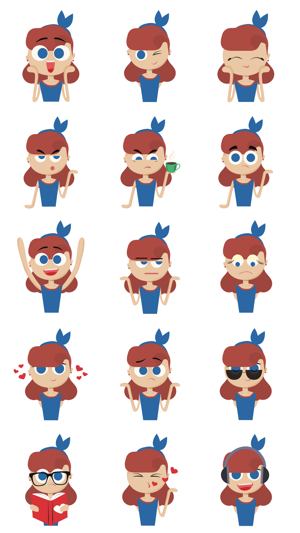 Fu Mo Girl stickers for iMessage(圖2)-速報App