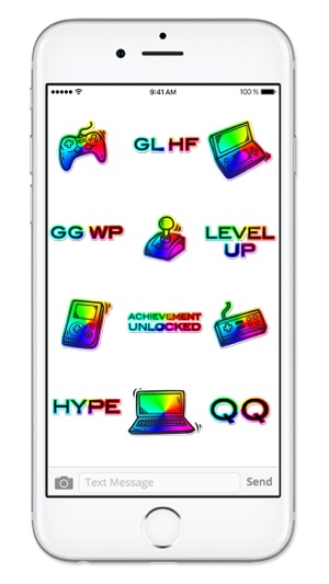 Video Game Gamer Rainbow Sticker Pack(圖3)-速報App