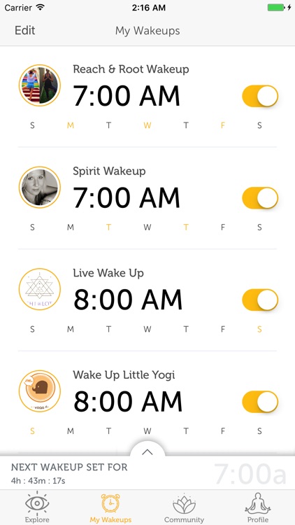 yoga wake up