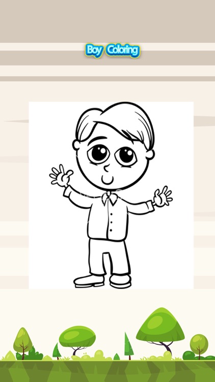 Little Boy Coloring Book for Kid Game Cute Edition