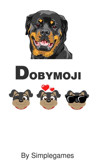 Dobymoji - Cute Doberman Emoji Dog Keyboard(圖1)-速報App