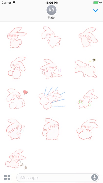 Gwen The Cute Little Bunny Stickers