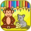 Coloring Pages For Kids Fun Monkey Mouse Version