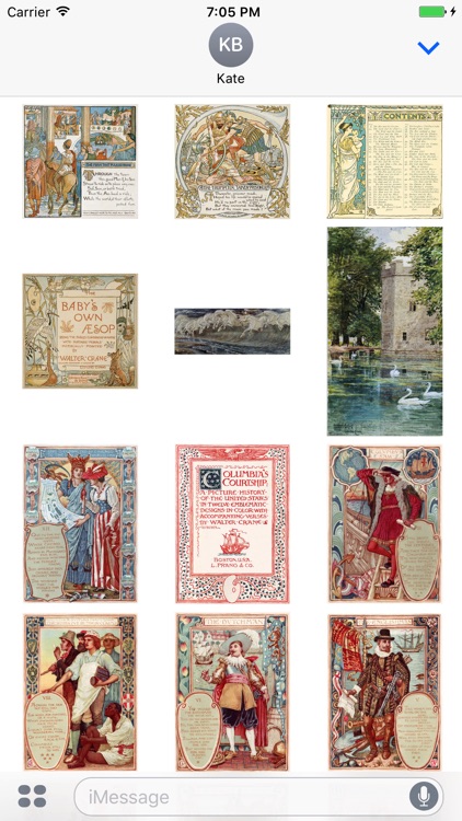 Walter Crane Artworks Stickers