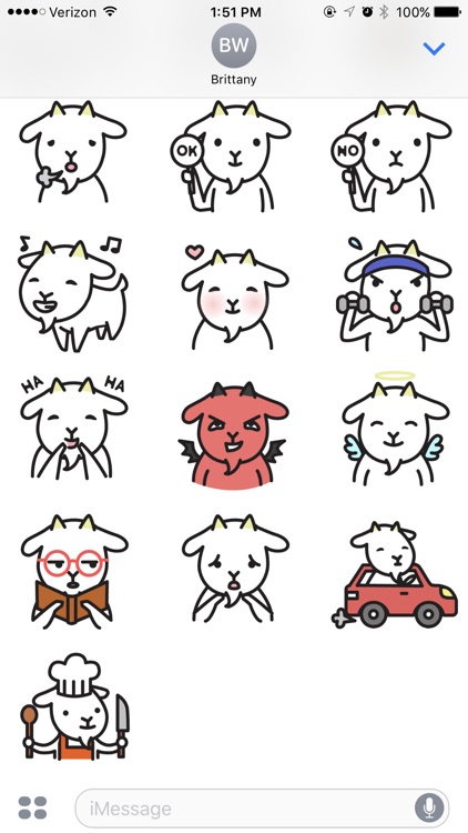 Cute Goat Stickers