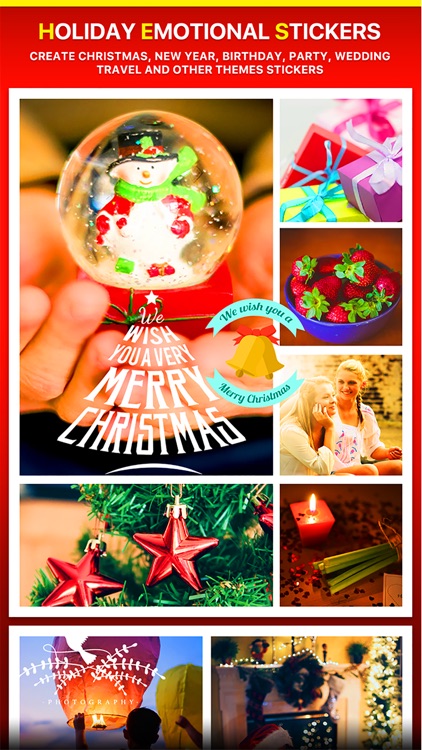 Merry Christmas Collage - Typography Captions screenshot-4