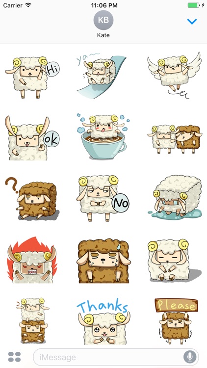 The Little Cuter Sugar Sheep Brothers Stickers