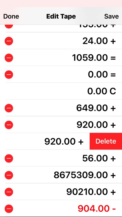 Adding Tape Printing Calculator with virtual tape