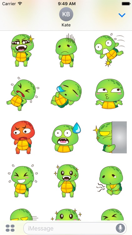 Pura the funny turtle for iMessage Sticker