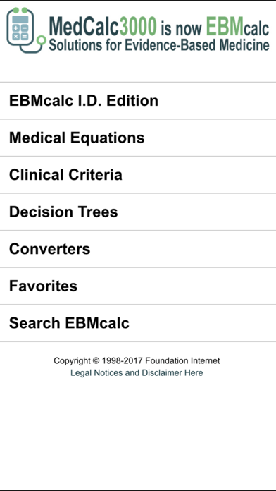 MedCalc 3000 I.D. Screenshot 1