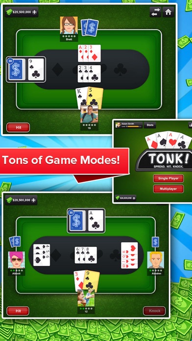 Tonk! Multiplayer Card Game Free screenshot 4
