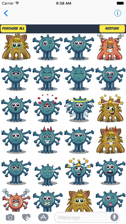 Cute Monster Stickers - Cute Monster Emojis