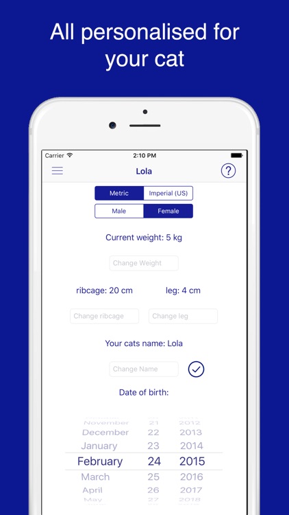 Fit Cat, the feline BMI and feeding tool screenshot-4