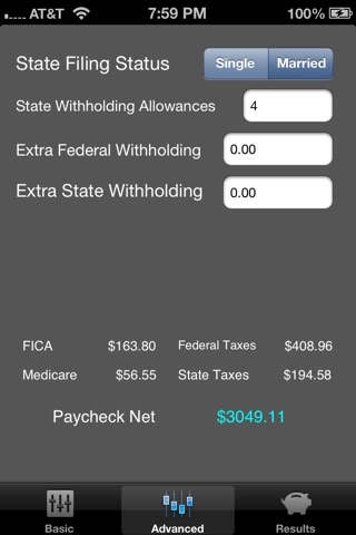 Withholding Calc screenshot 2