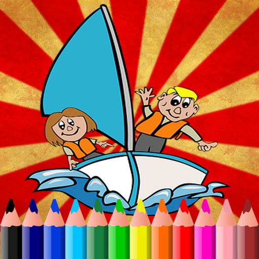 Boat Coloring Book For Kids Tolders icon