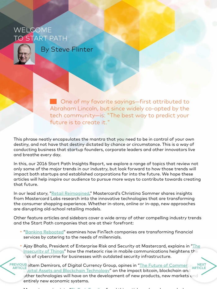 MasterCard Start Path Insights