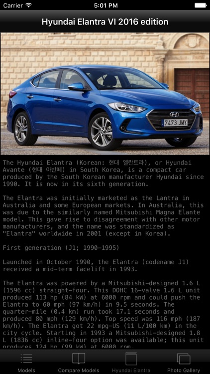 Specs for Hyundai Elantra VI 2016 edition screenshot-3