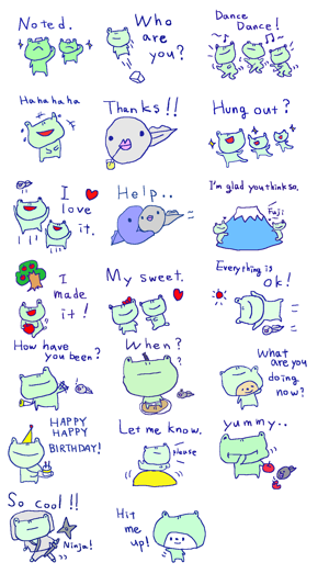 Cute Frog Stickers!!(圖1)-速報App