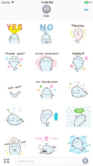 Gavin The Cute Whale English Stickers(圖1)-速報App