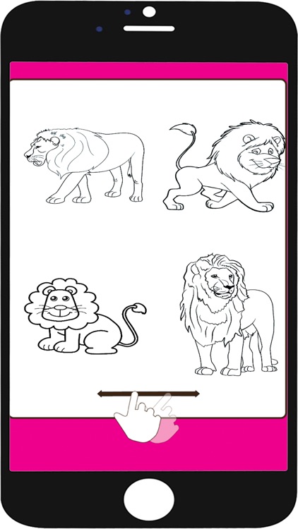 Kids Colouring Book Drawing Lion Game
