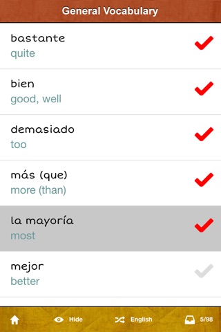 cRaMiT Spanish GCSE Vocabulary screenshot 3