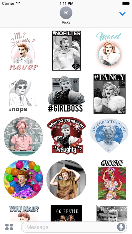 I Love Lucy - Colorized Stickers