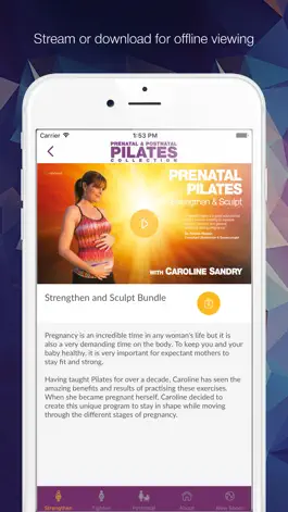 Game screenshot The Pregnancy Pilates Videos with Caroline Sandry apk