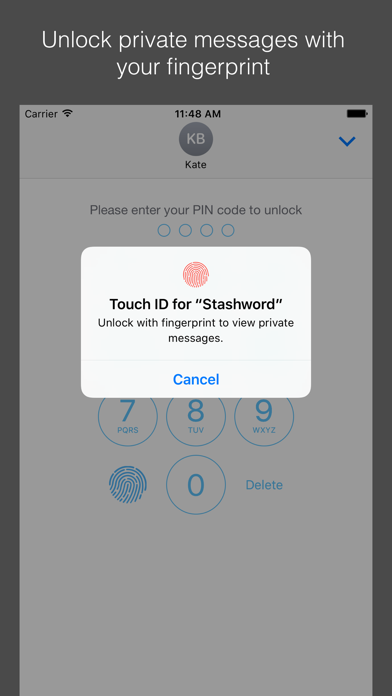 Stashword - Private Fingerprint Messengerのおすすめ画像2