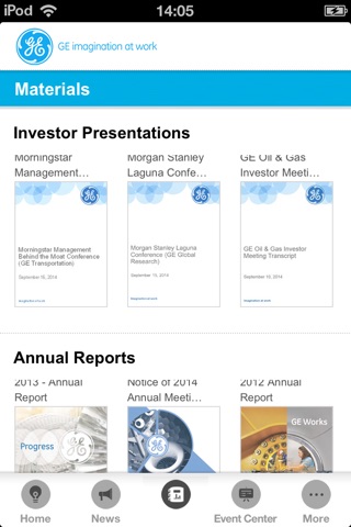 GE Investor for iPhone screenshot 2