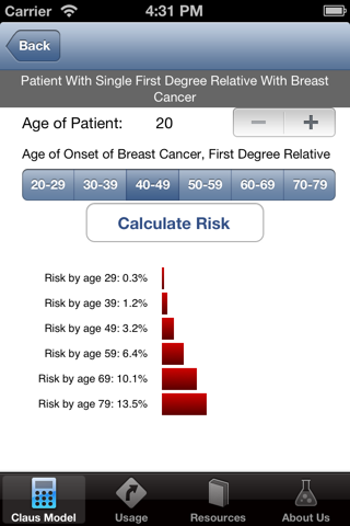 BRisk Breast Cancer Risk Assessment screenshot 2