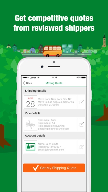 RideShipper - auto transportation & car shipping screenshot-3