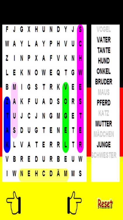 German Word Search - Language - 15 Levels