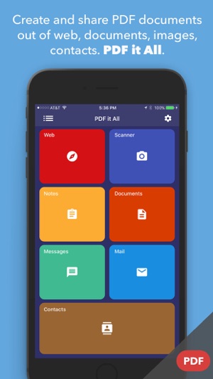 PDF it All : Document Scanner Printer & Converter(圖1)-速報App