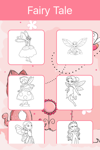 Fairy tale princess coloring pages for girls. screenshot 3