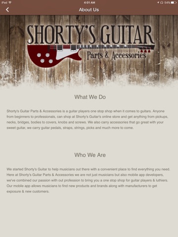 Shorty's Guitar Parts & Accessories screenshot 4