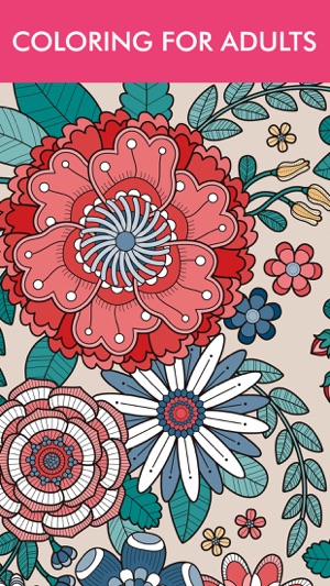 Adult Color Therapy Pages - Flower Coloring Book(圖1)-速報App