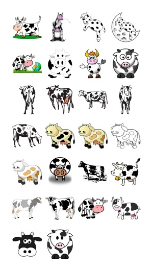 農場奶牛一貼紙包