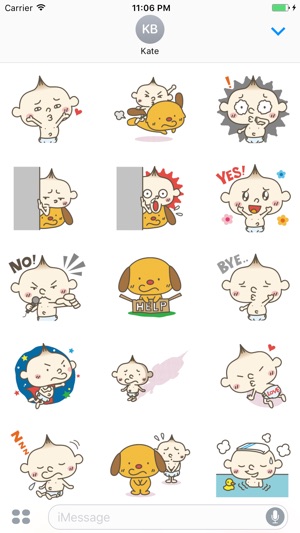 Aquila The Cute Onion Little Baby Boy Stickers(圖2)-速報App