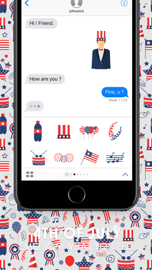 4th of July Stickers & Emoji Keyboard(圖2)-速報App