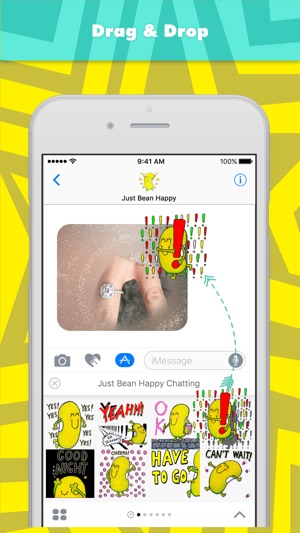 Just Bean Happy Chatting stickers for iMessage(圖3)-速報App