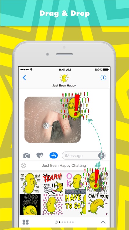 Just Bean Happy Chatting stickers for iMessage